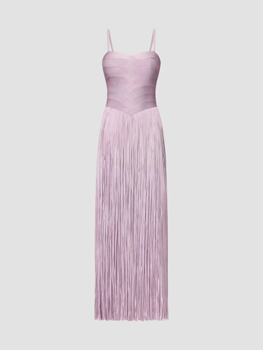 The Ember Fringe Maxi Dress by Herv Lger