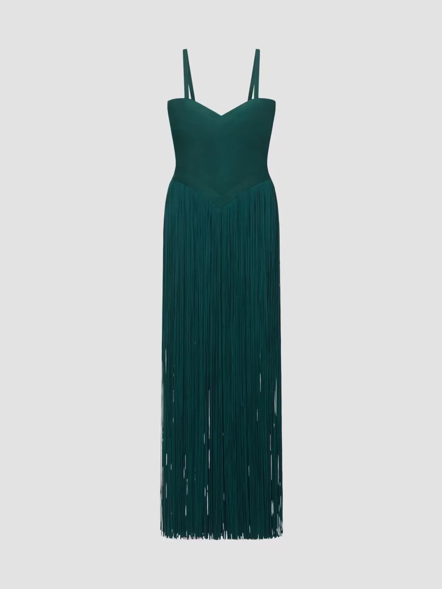 Ember Bandage Fringe Dress by Herv Lger