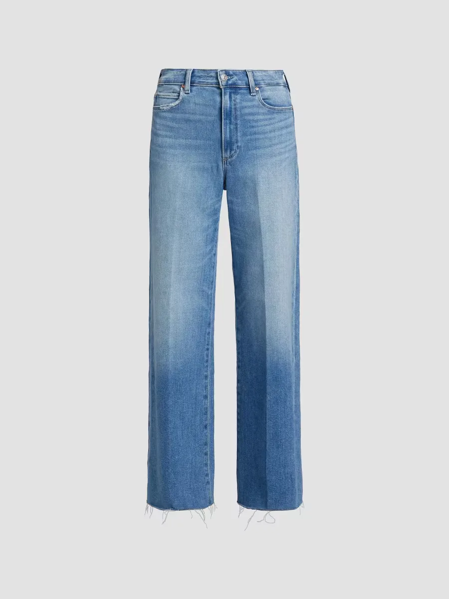 Anessa High-Rise Raw-Hem Straight Jeans