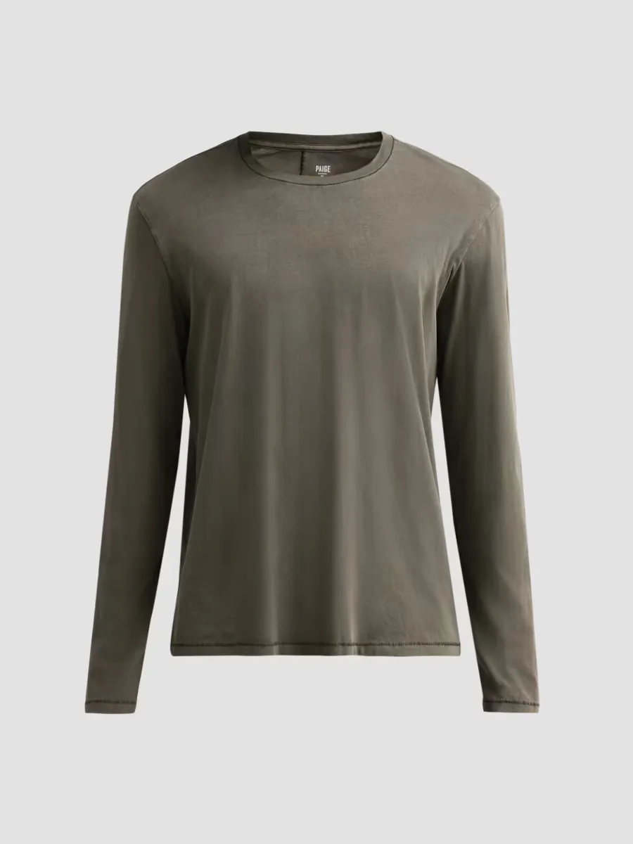 Enzo Long-Sleeve Cotton T-Shirt by PAIGE