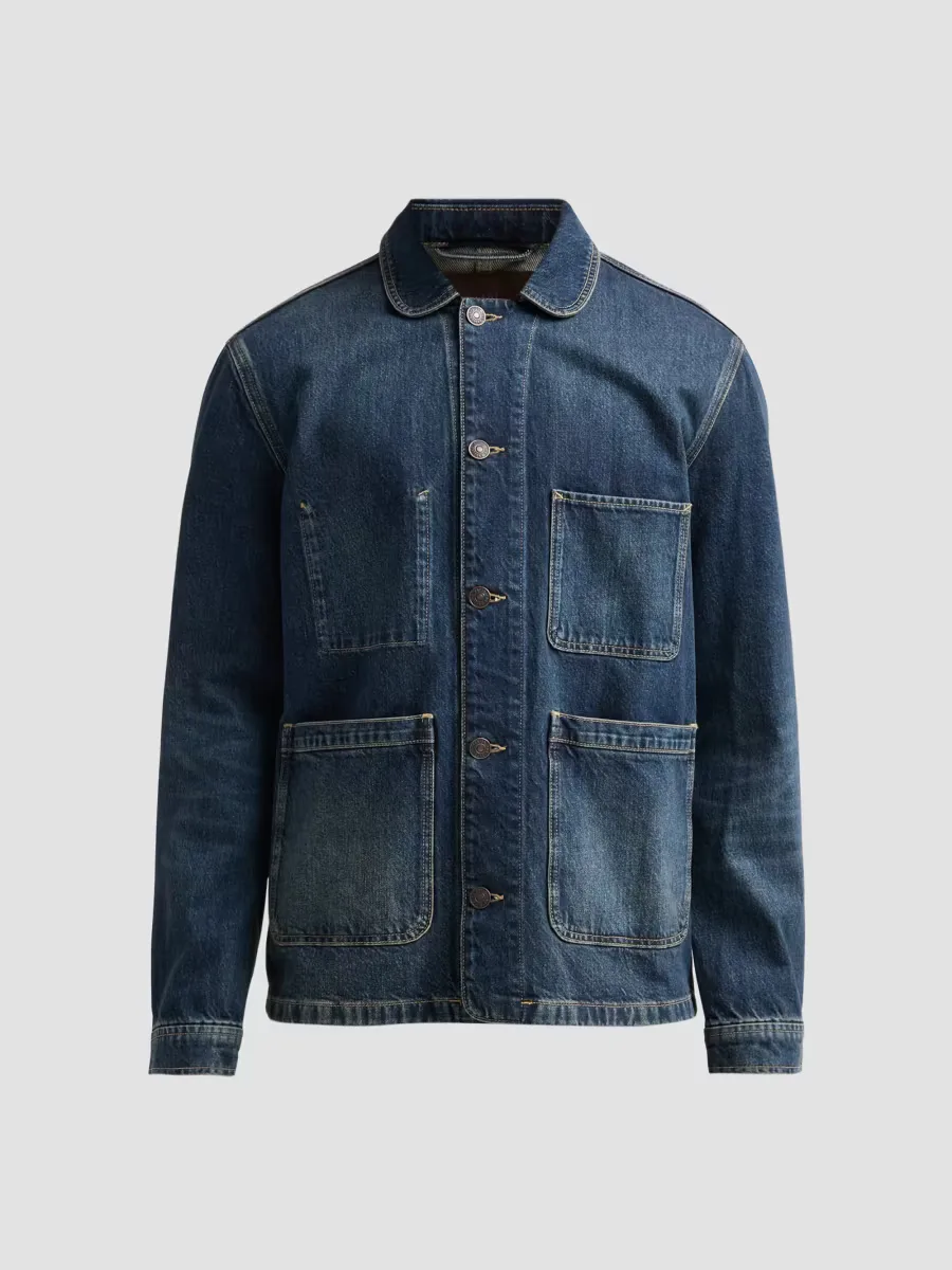 Trevino Cotton Denim Chore Jacket by PAIGE
