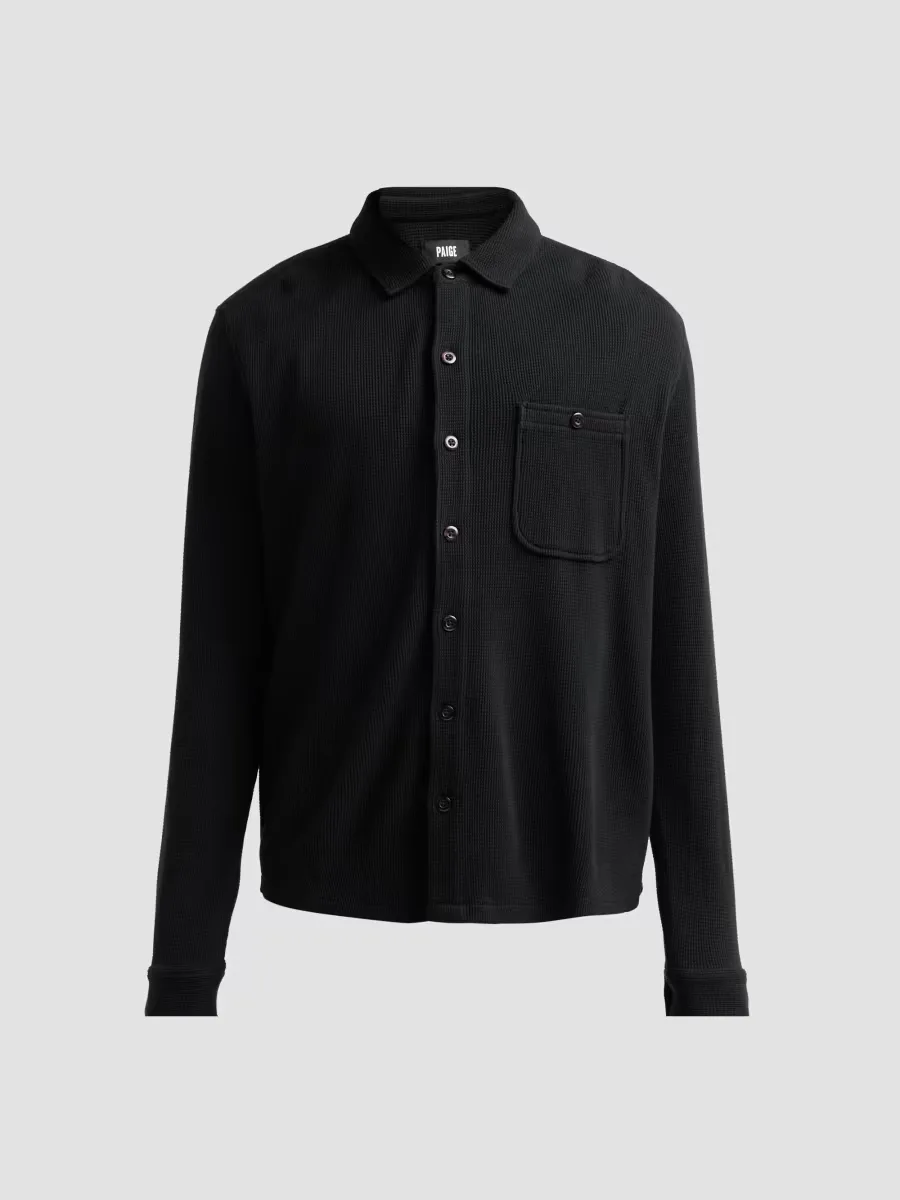 Hollander Waffle-Knit Cotton Shirt by PAIGE