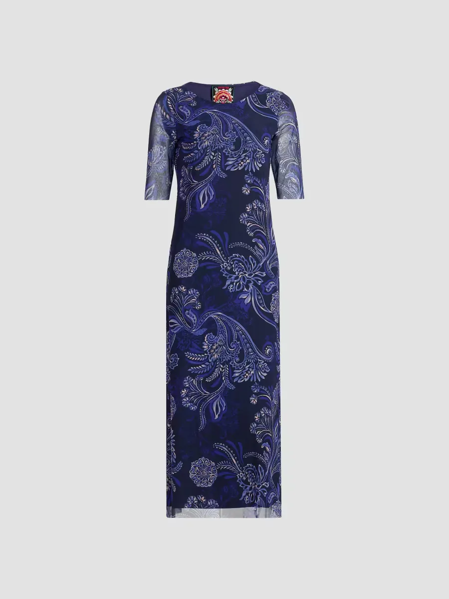 Astrid Floral Mesh Midi-Dress by Johnny Was