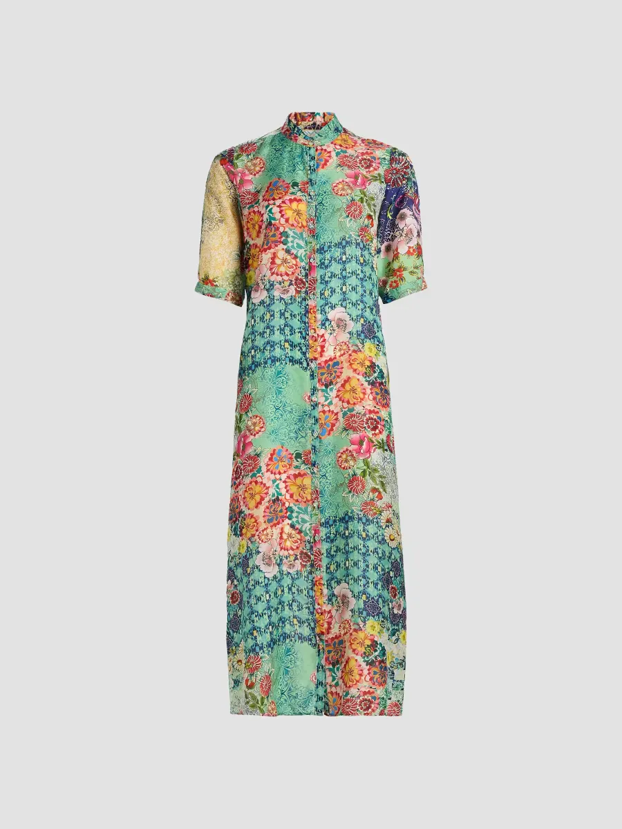 Silk Midi-Shirtdress by Johnny Was