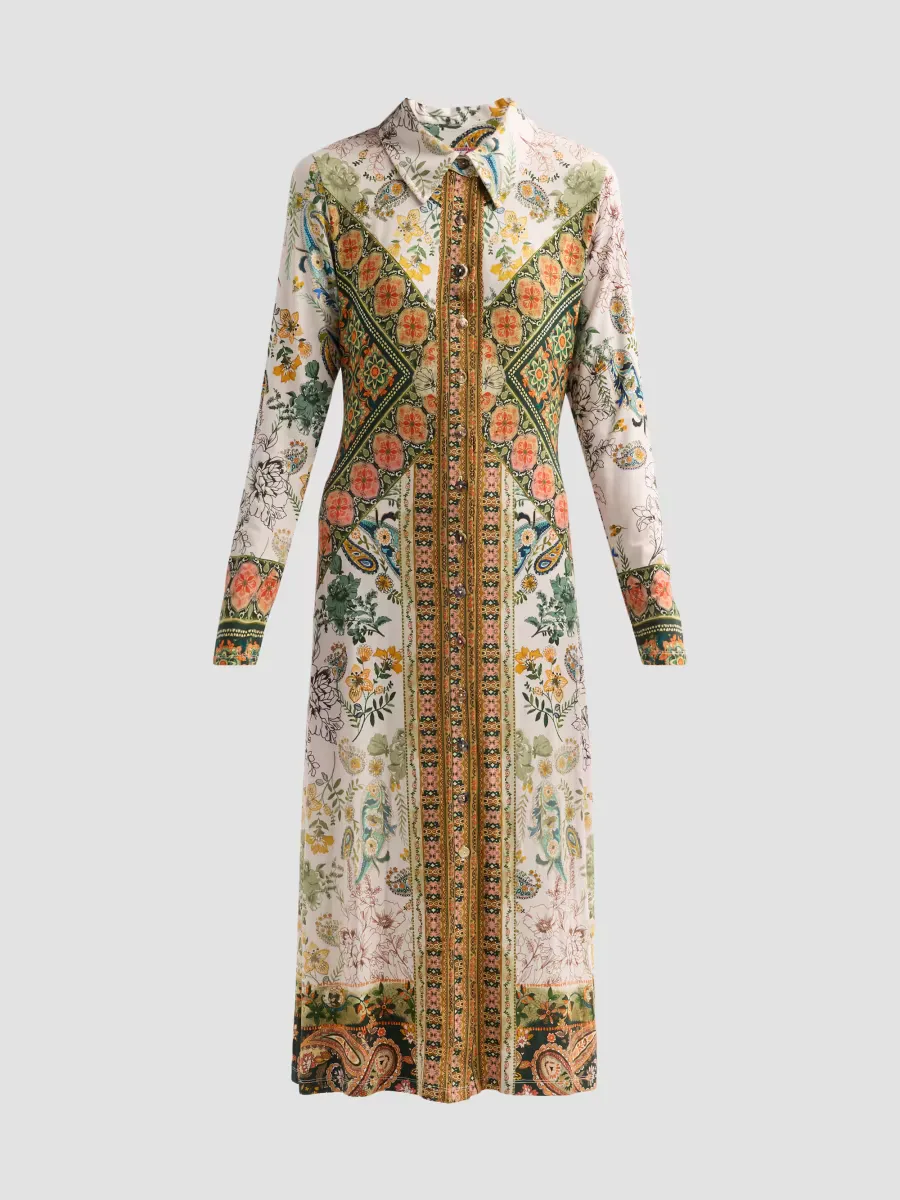 The Janie Favorite Solana Printed Midi Shirtdress by Johnny Was