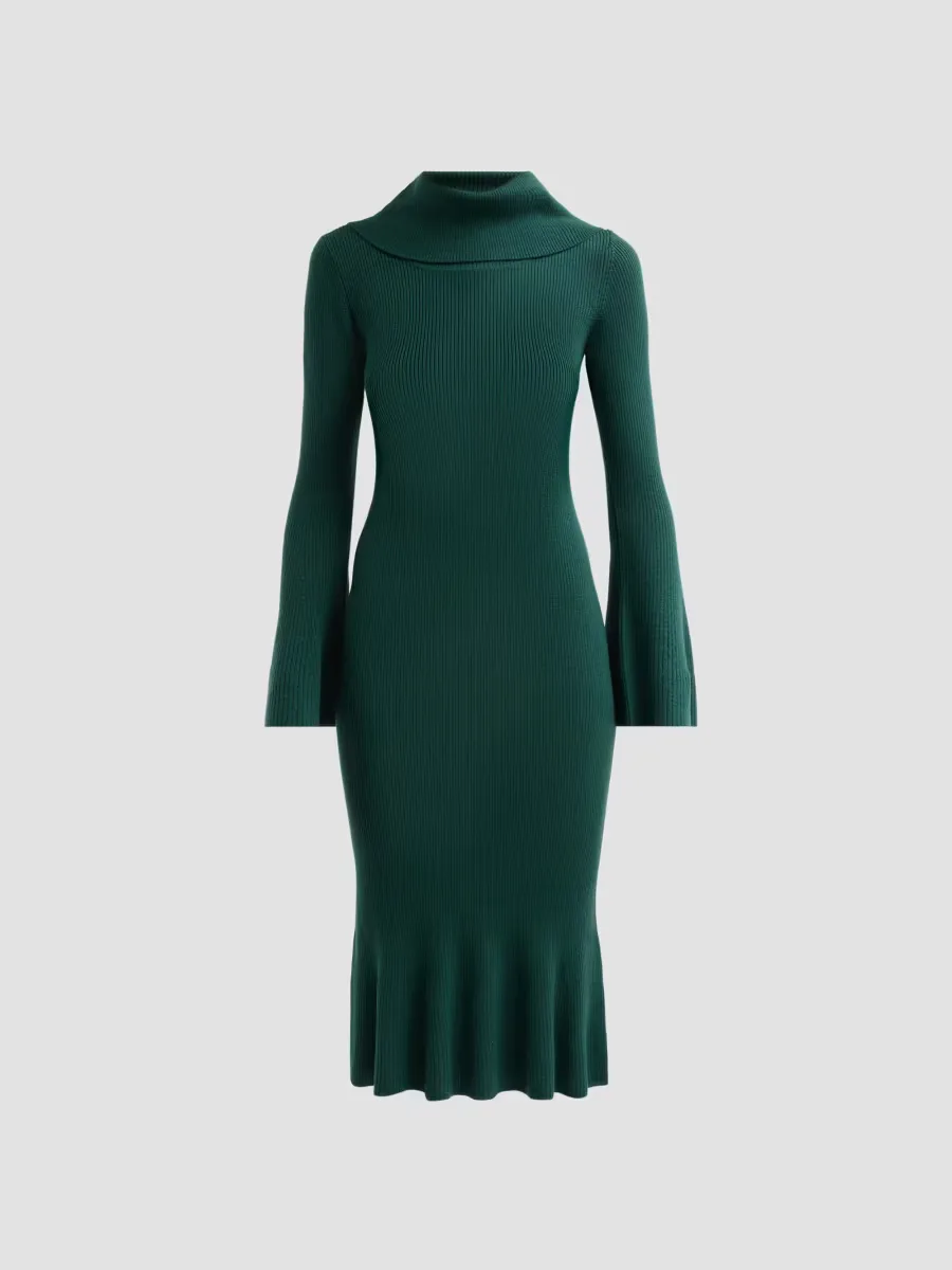 Lucia Rib-Knit Merino Wool Sweater Dress by Elie Tahari