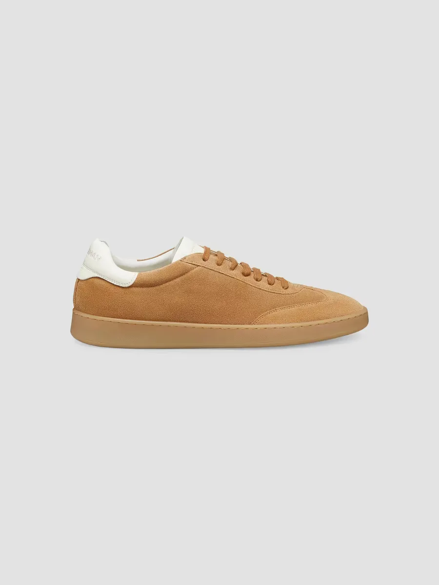 Banner Low-Top Suede Sneakers