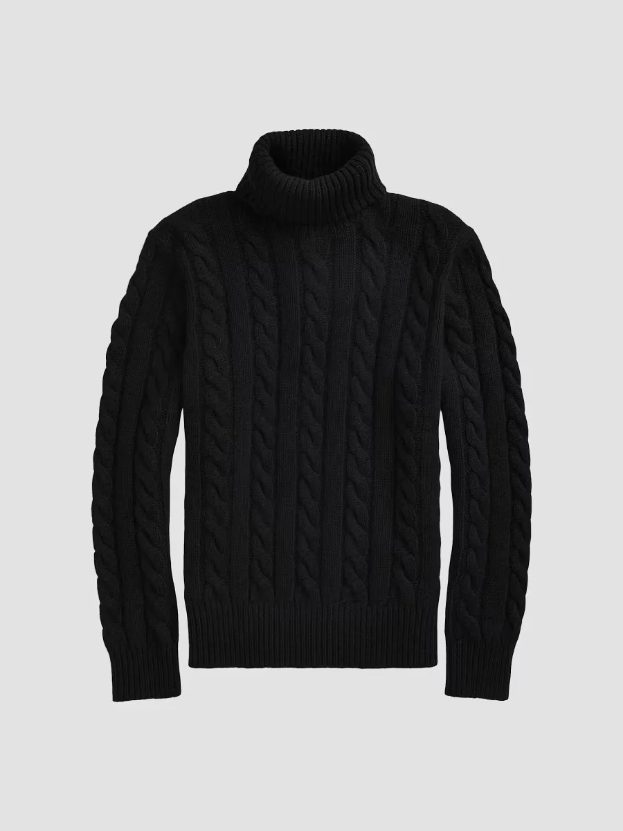 Cable Knit Turtleneck Sweater by Polo Ralph Lauren