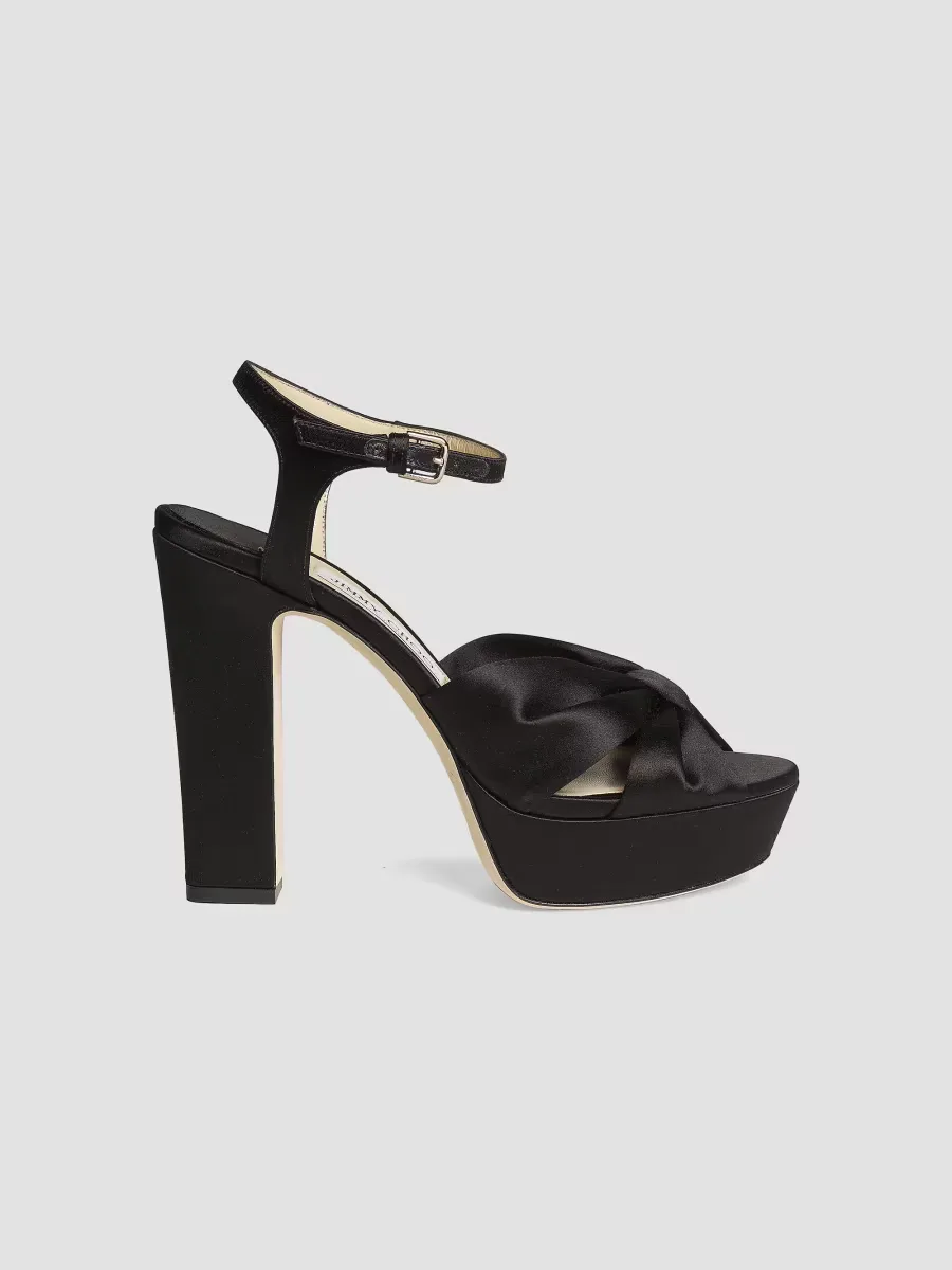Heloise 120MM Satin Platform Sandals by Jimmy Choo