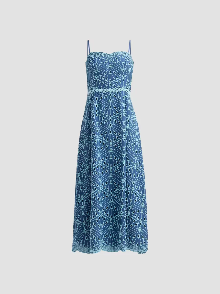Arlin Eyelet Embroidered Midi Dress