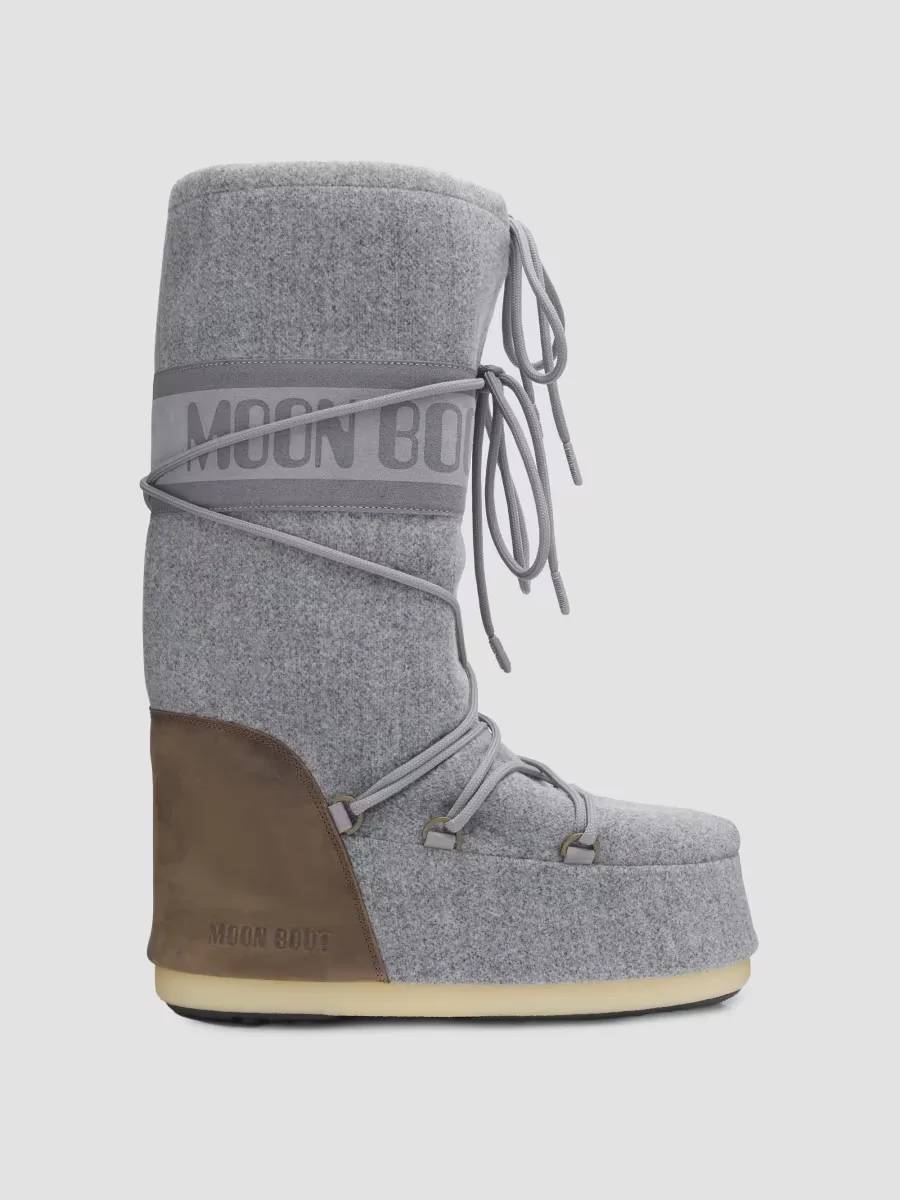 Icon Suede & Felt Boots by Moon Boot