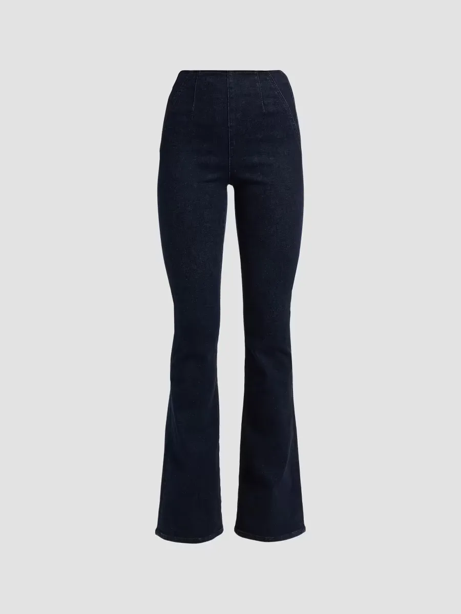Beverly Off-Duty High-Rise Skinny Boot-Cut Jeans by Veronica Beard