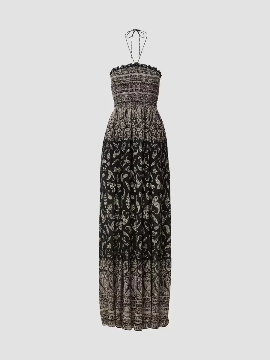 Ayanna Paisley Smocked Maxi Dress by Veronica Beard