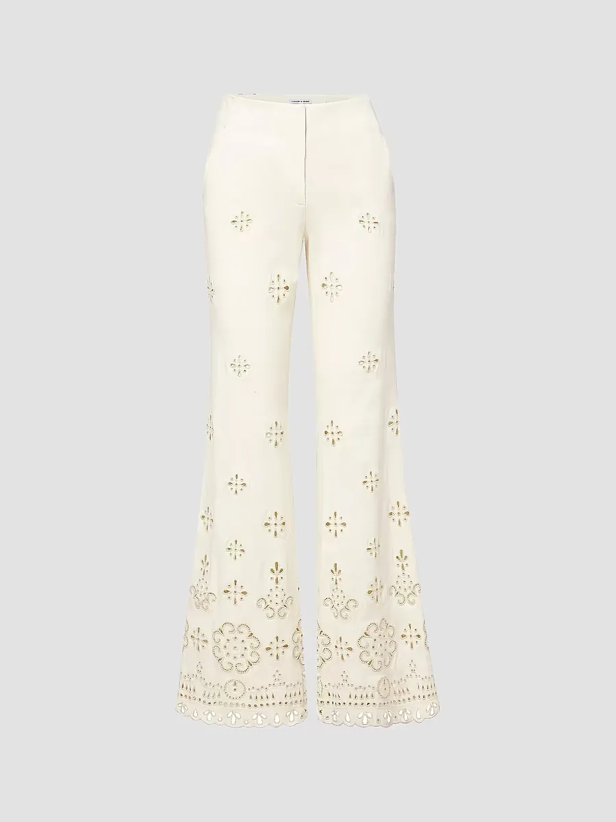 Komi Eyelet Flare Pants by Veronica Beard