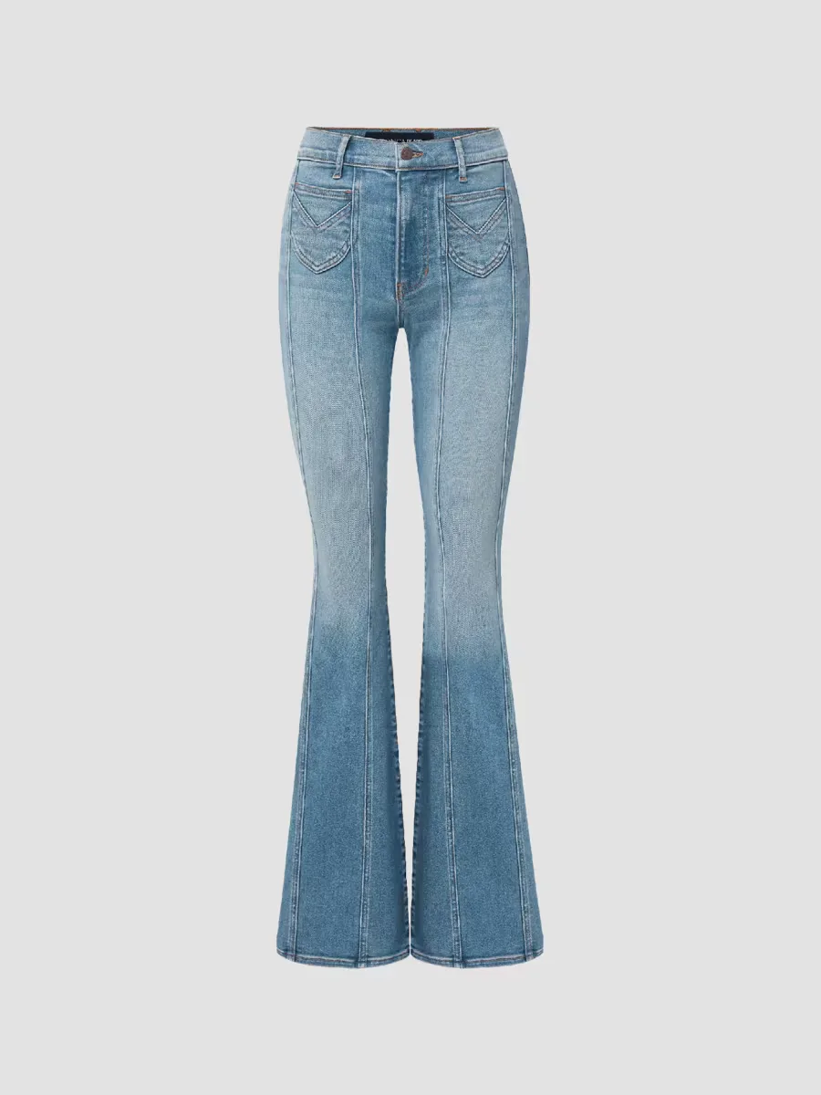 Beverly High-Rise Skinny Boot-Cut Jeans