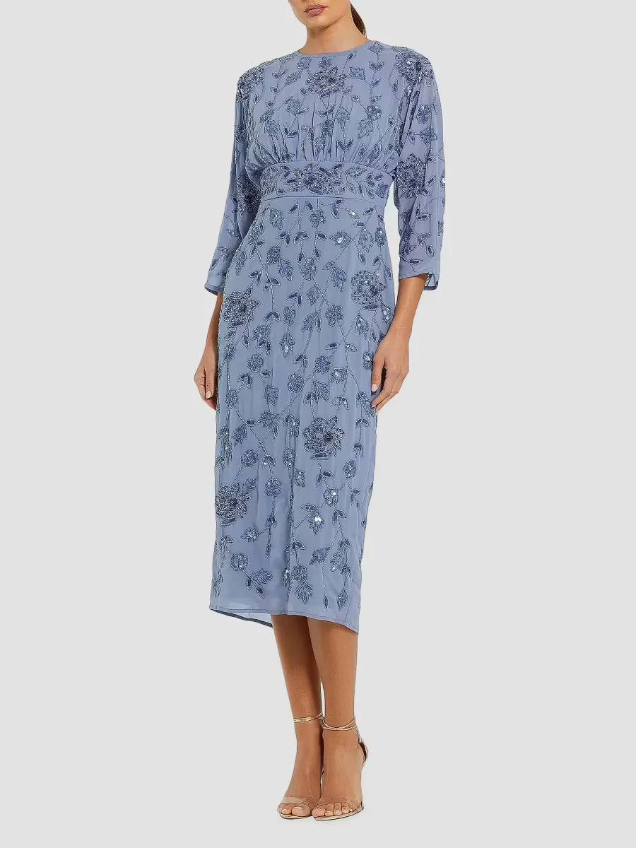 Mac Duggal Cocktail Georgette Midi-Dress by M.A.C.