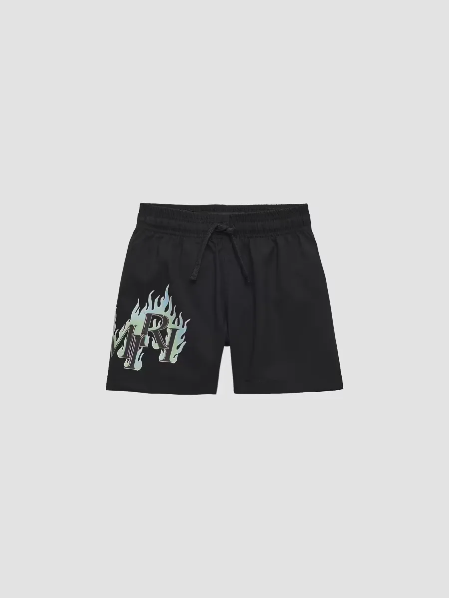Logo Flames Swim Trunks by AMIRI