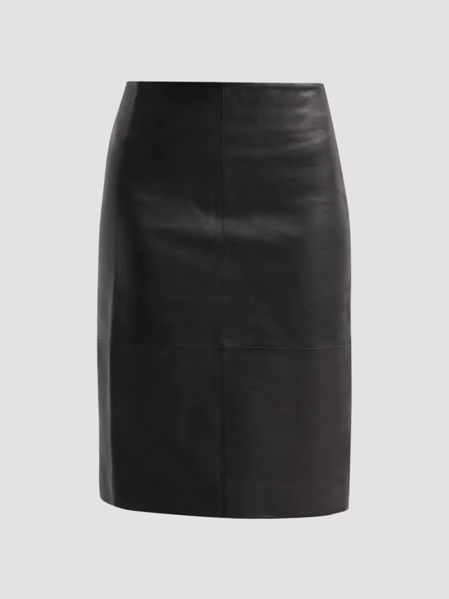 Ian Paper Leather Pencil Skirt