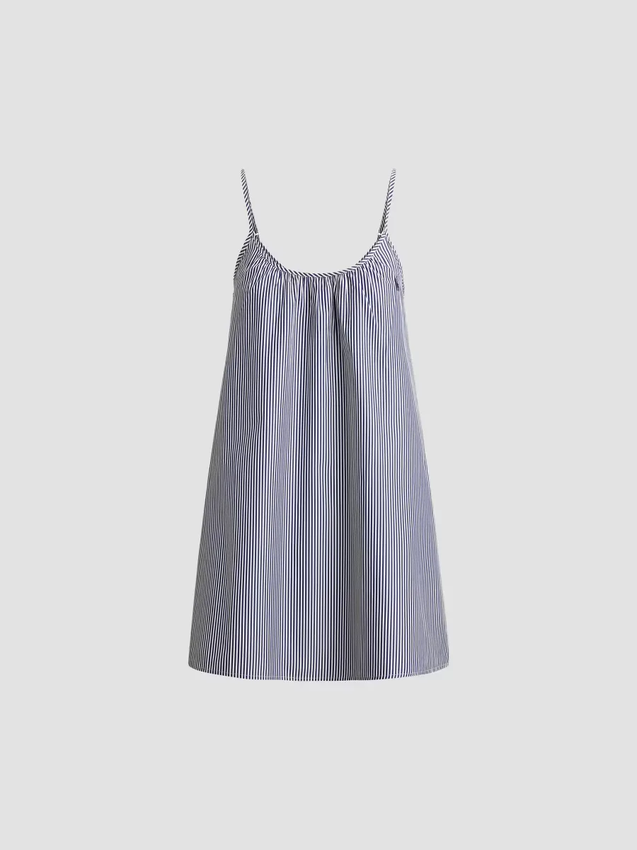Striped Cotton Gathered Mini Slipdress by Polo Ralph Lauren