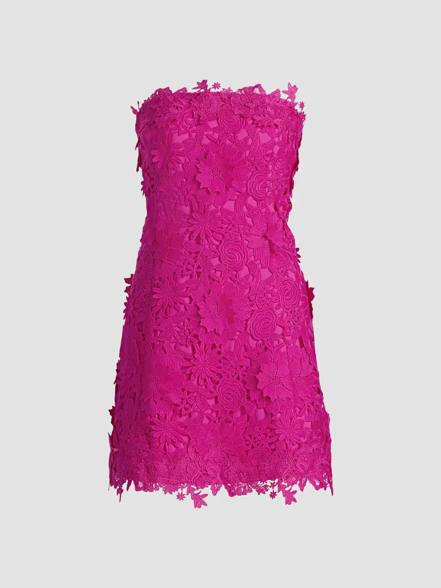 Lydia 3D Guipure Lace A-Line Minidress by Generation Love