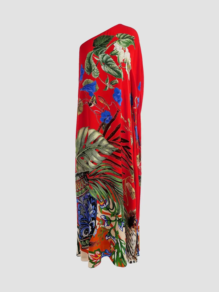 Linn Floral One-Shoulder Maxi Dress by Alice + Olivia