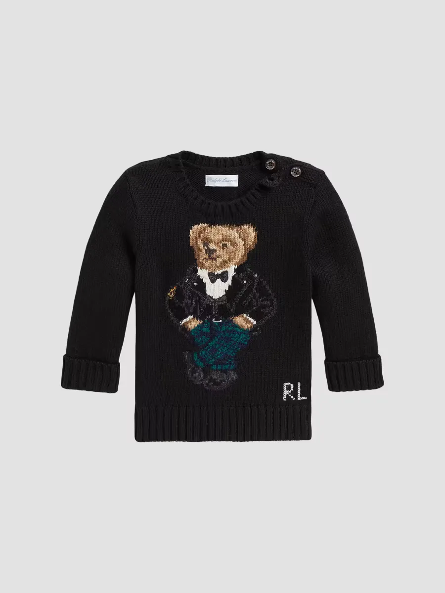 Bear Cotton Crewneck Sweater by Polo Ralph Lauren