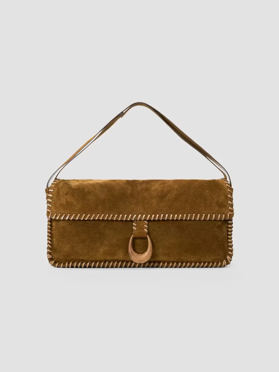 Harlow Suede Messenger Bag by STAUD