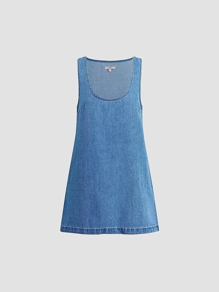 The Scoop Neck Denim Minidress by Joe's Jeans