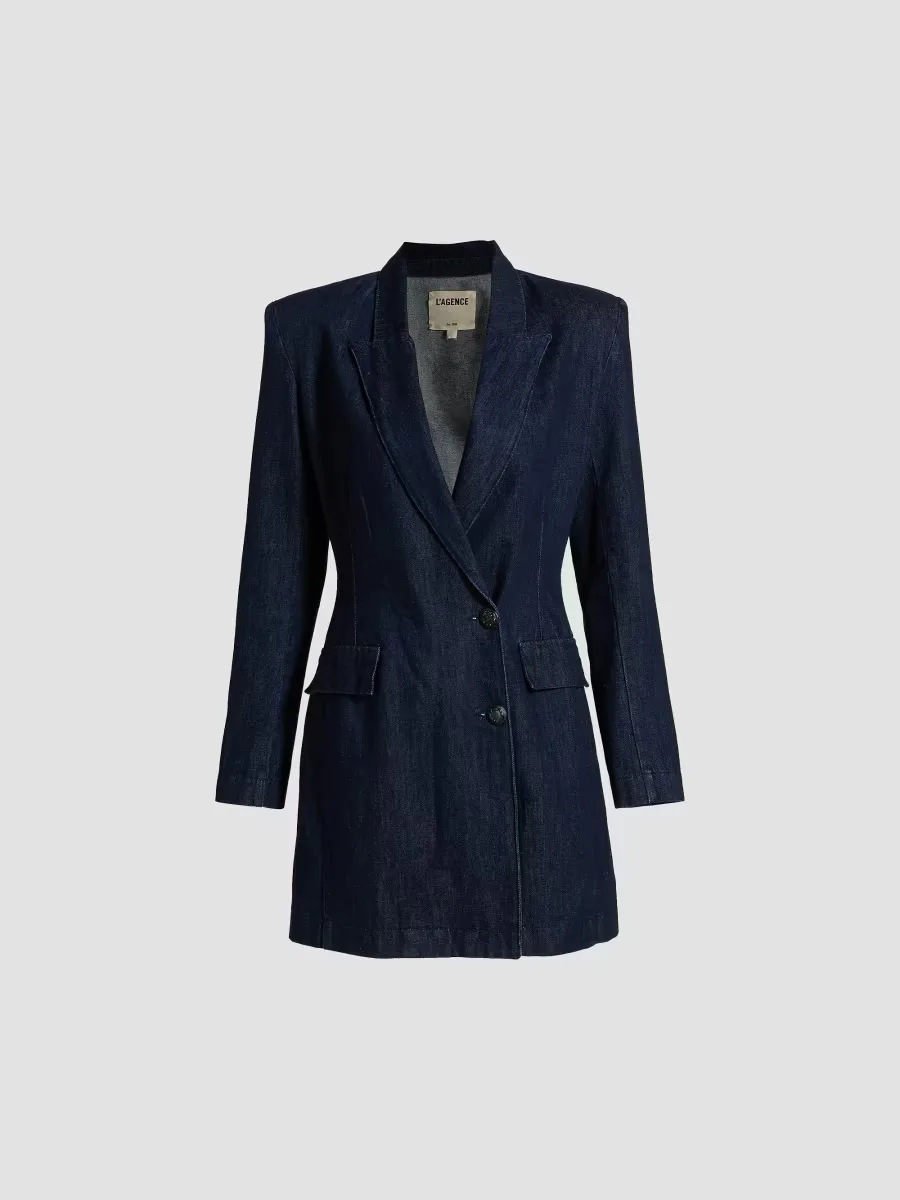 Kylan Denim Blazer Minidress by L'AGENCE
