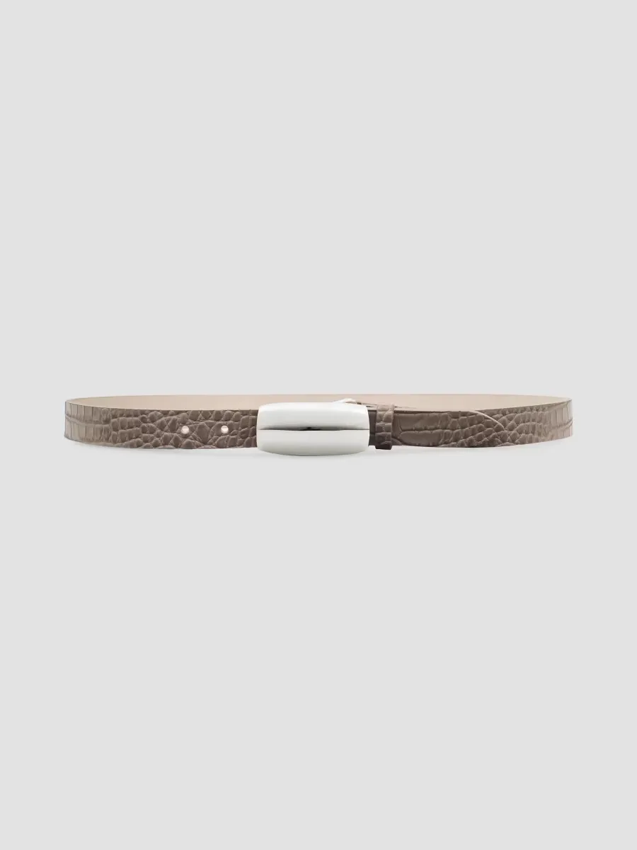 Marlowe Croc-Embossed Leather Belt by L'AGENCE