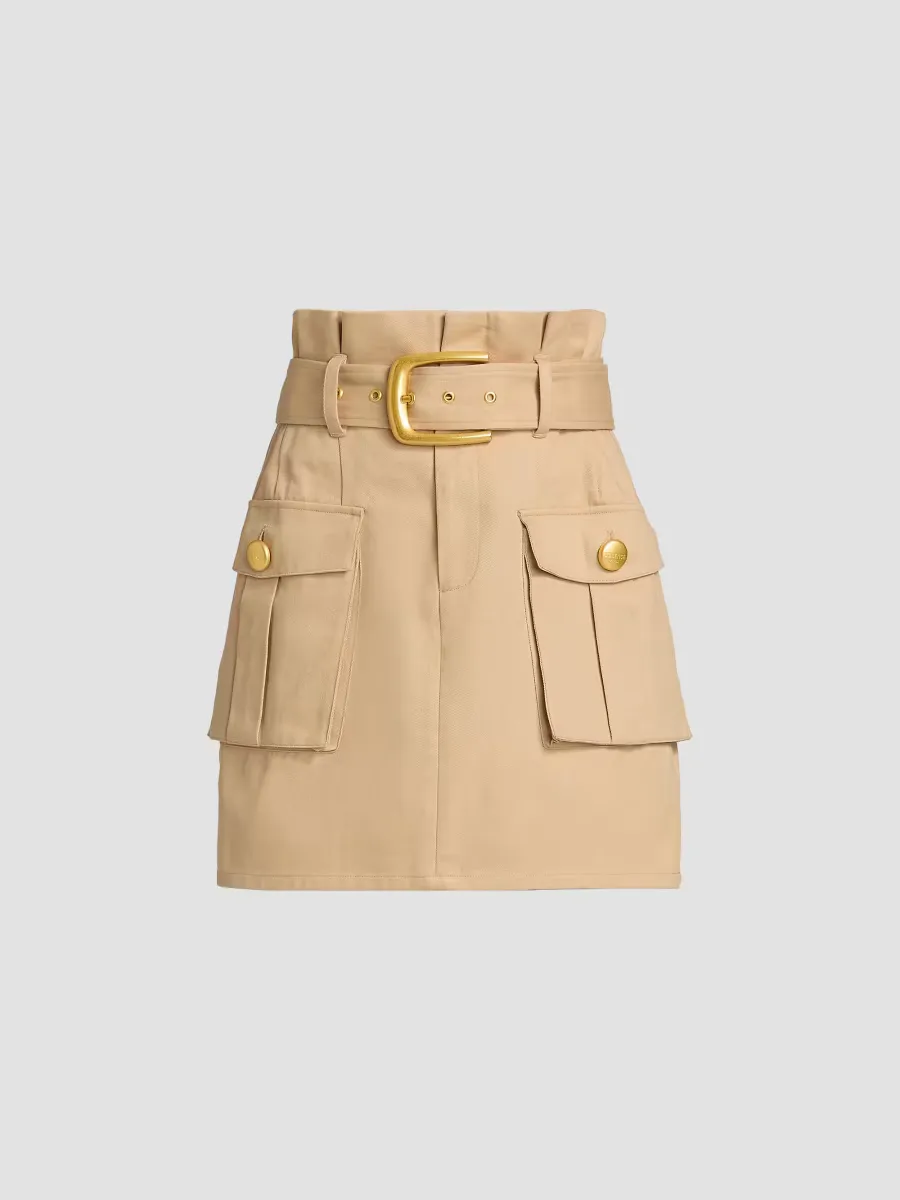 Maelis Paperbag Miniskirt by L'AGENCE