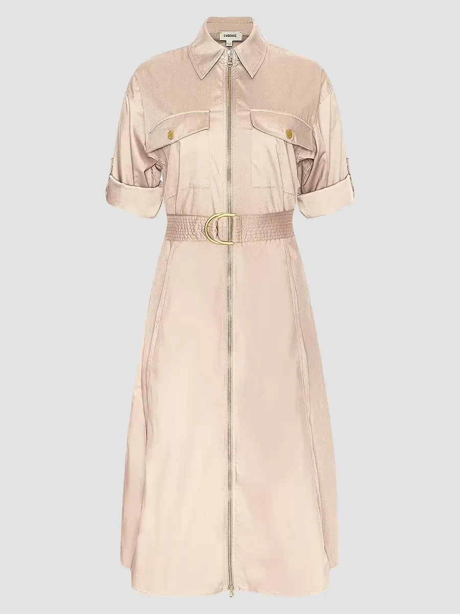 Callen Cotton-Blend Midi Shirtdress by L'AGENCE