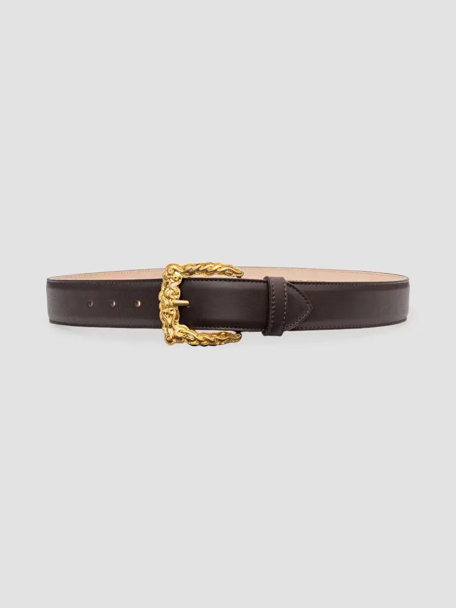 Marcaeu Baroque Leather Belt by L'AGENCE