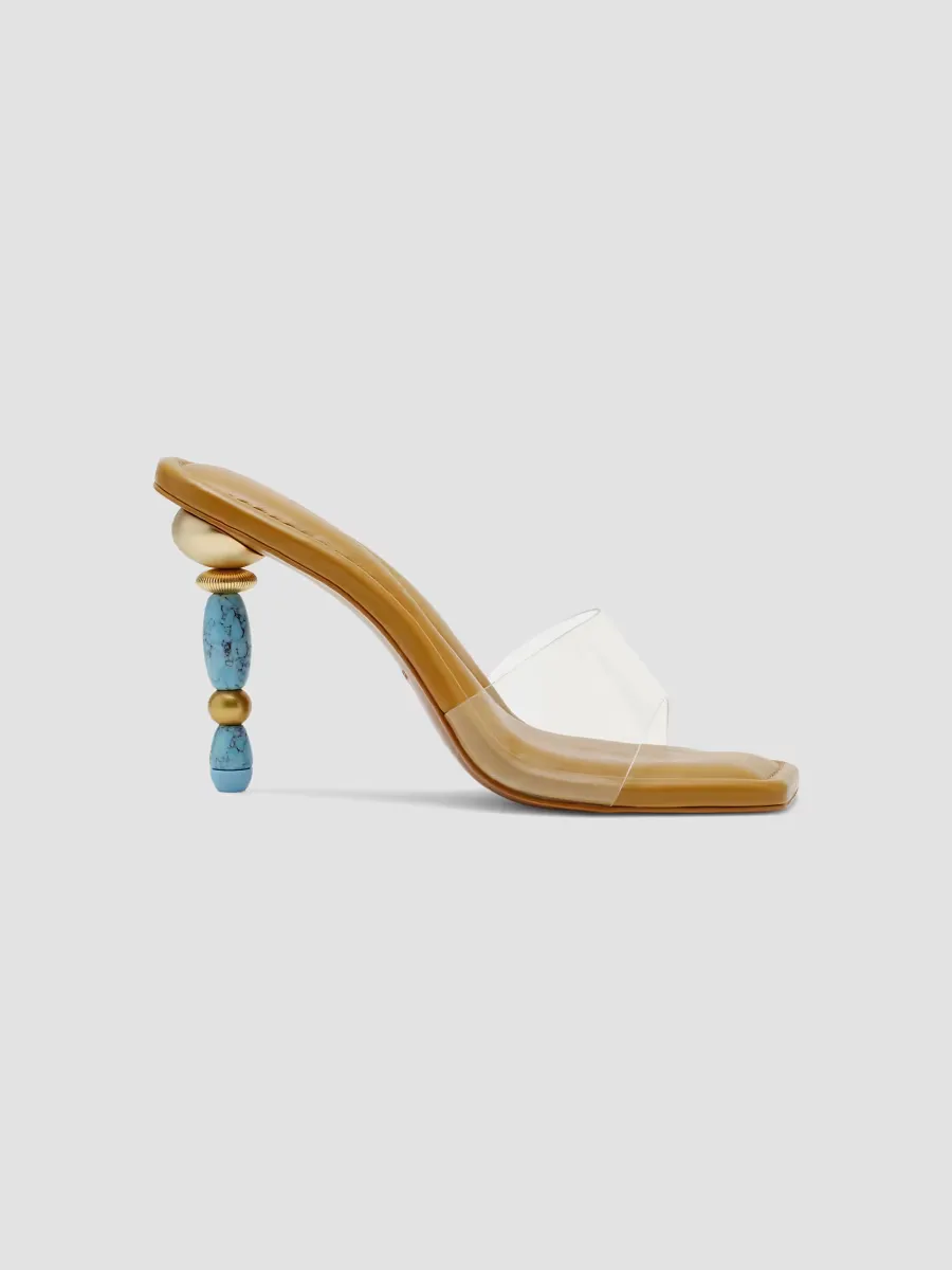 Mahina 100MM Beaded-Heel Sandals by Cult Gaia