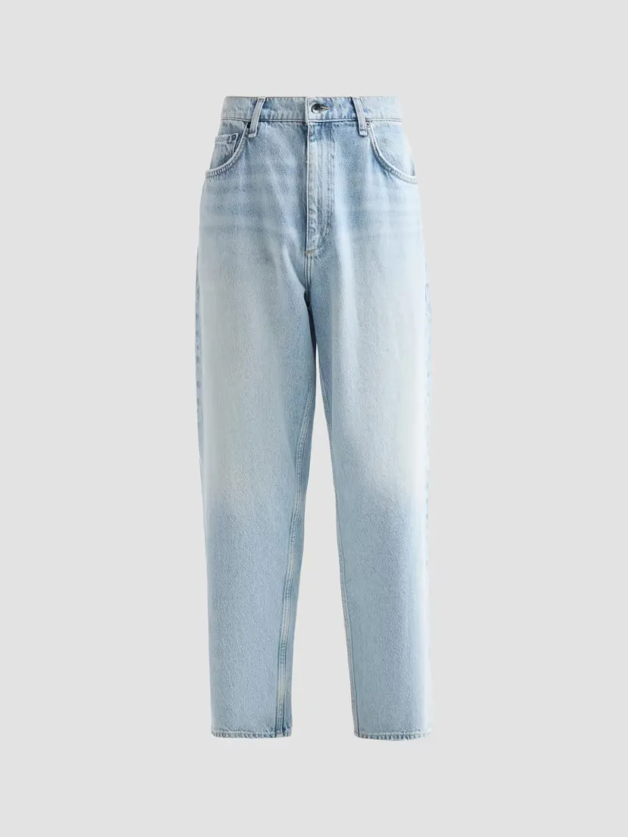 Whiskered Cotton Wide-Leg Jeans by rag & bone
