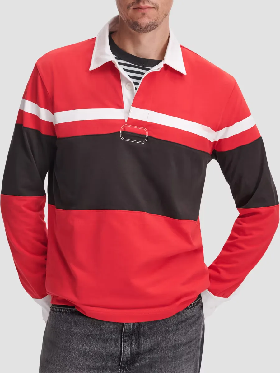 Striped Cotton Rugby Shirt by rag & bone