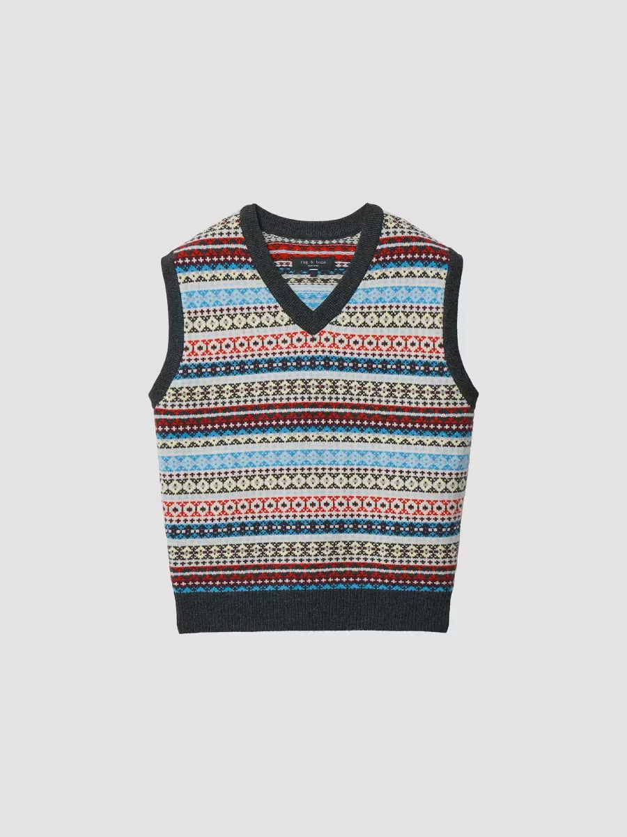 Fair-Isle Wool Sweater Vest by rag & bone