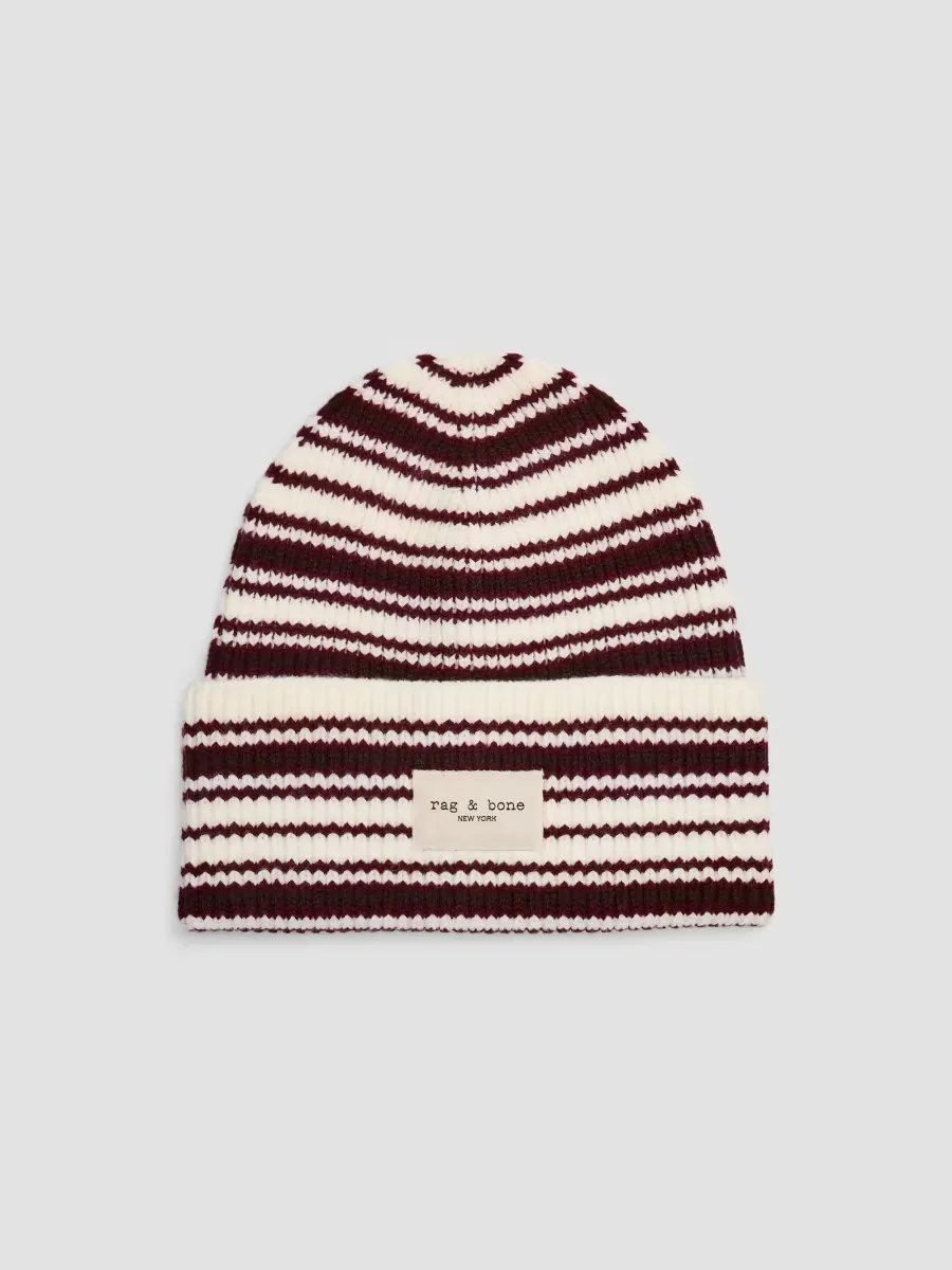 Blake Striped Wool-Blend Beanie by rag & bone