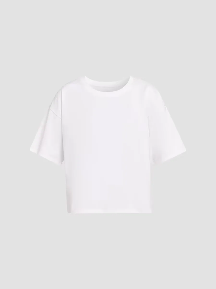 Round Neck Cotton T-Shirt by Eileen Fisher