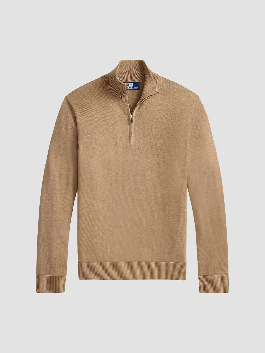Cotton Quarter-Zip Sweater by Polo Ralph Lauren
