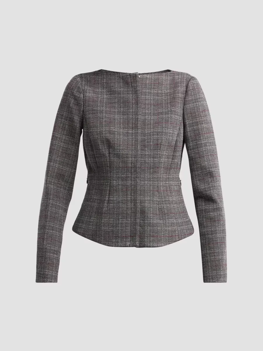 Plaid Tweed Jacket by Theory