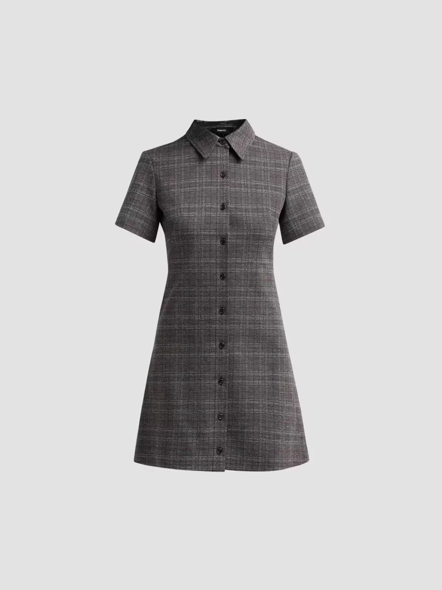 Glen Check A-Line Mini Dress