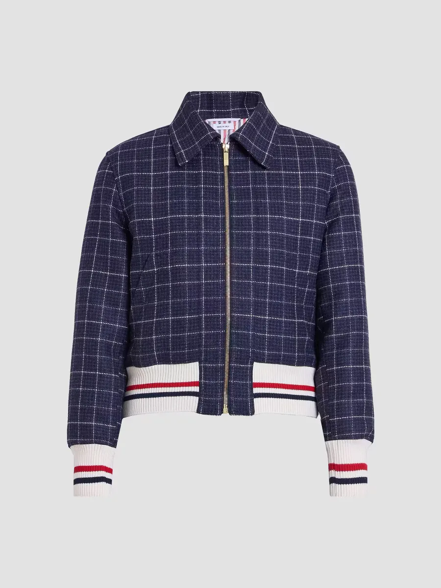 Wool Crop Flight Jacket by Thom Browne