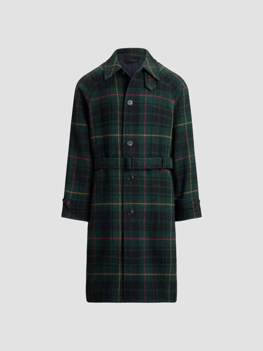 Plaid Tweed Balmacaan Coat by Polo Ralph Lauren