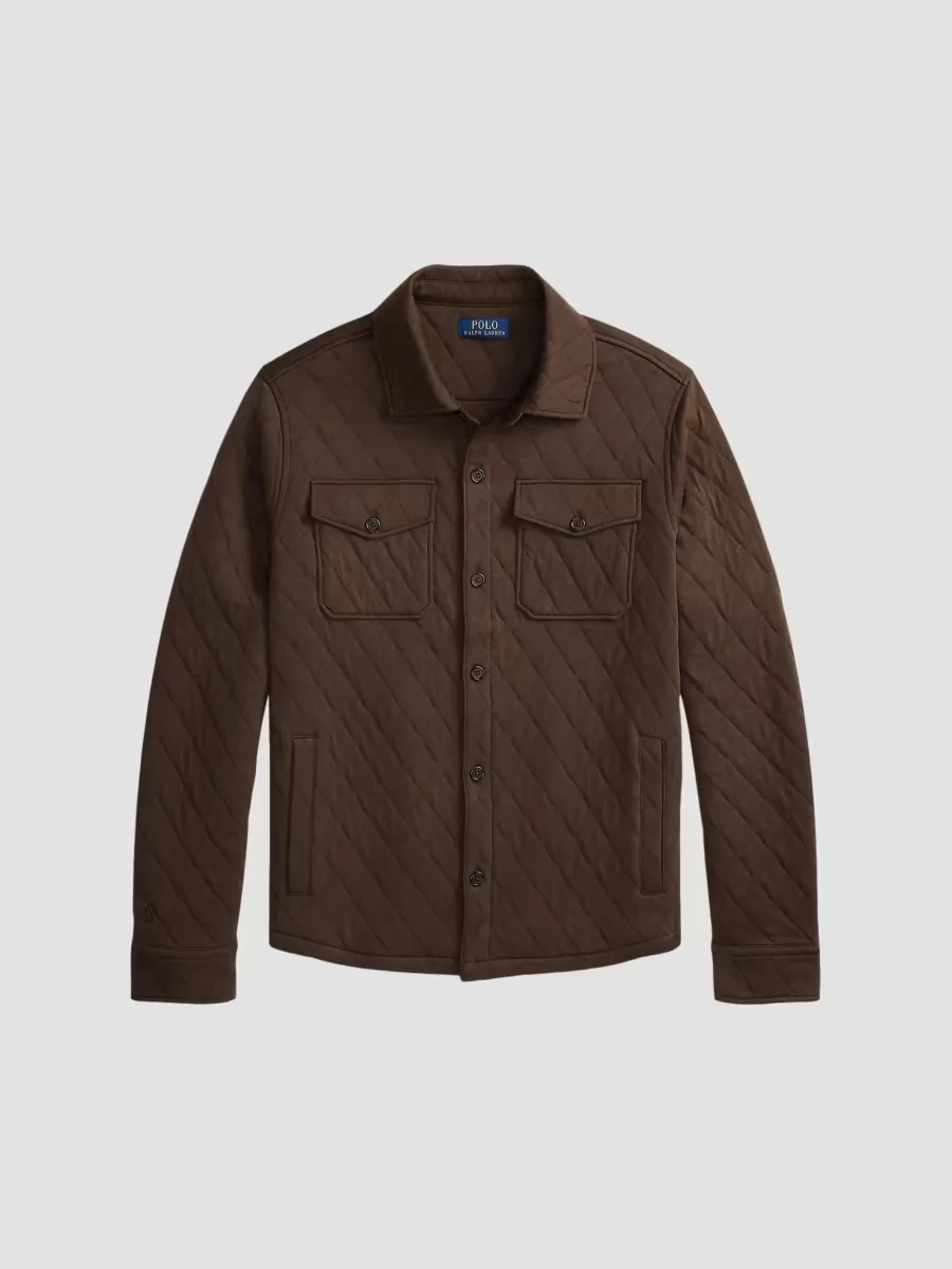 Cotton-Blend Jersey Quilted Shirt Jacket by Polo Ralph Lauren