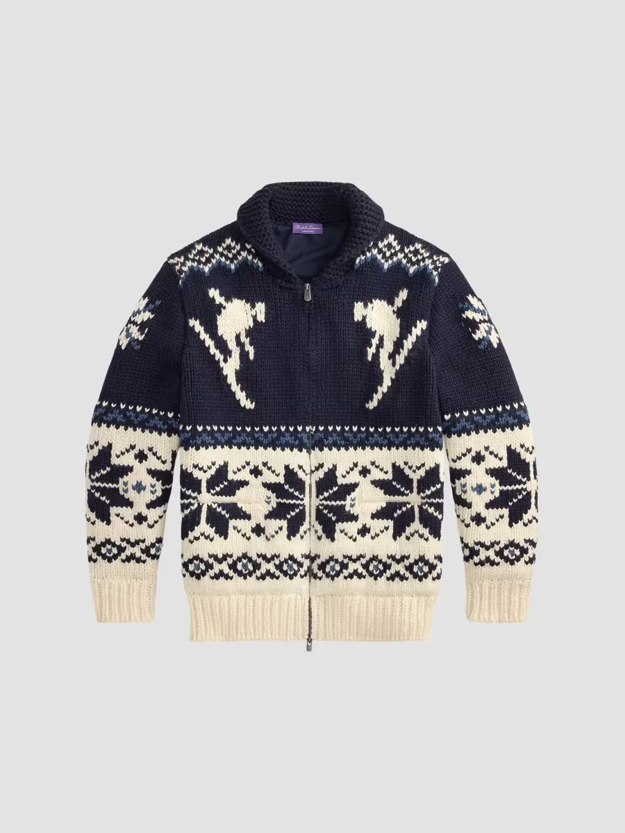 Purple Label Fair-Isle Wool-Cashmere Cardigan by Ralph Lauren