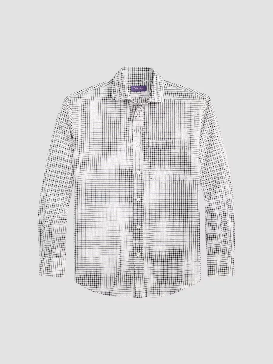 Purple Label Tattersall Twill Shirt by Ralph Lauren