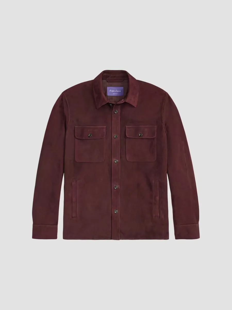 Purple Label Calloway Suede Shirt Jacket by Ralph Lauren