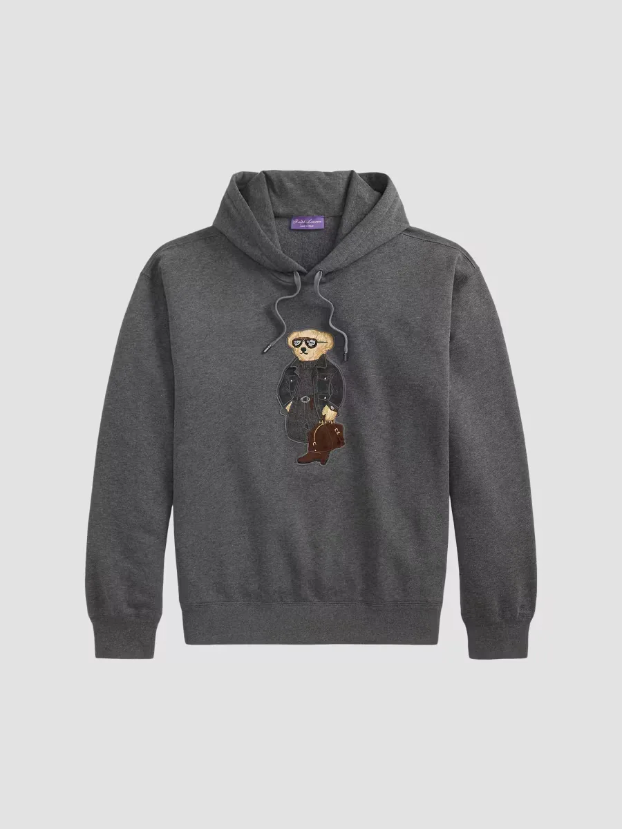 Purple Label Polo Bear Cotton-Blend Fleece Hoodie by Ralph Lauren