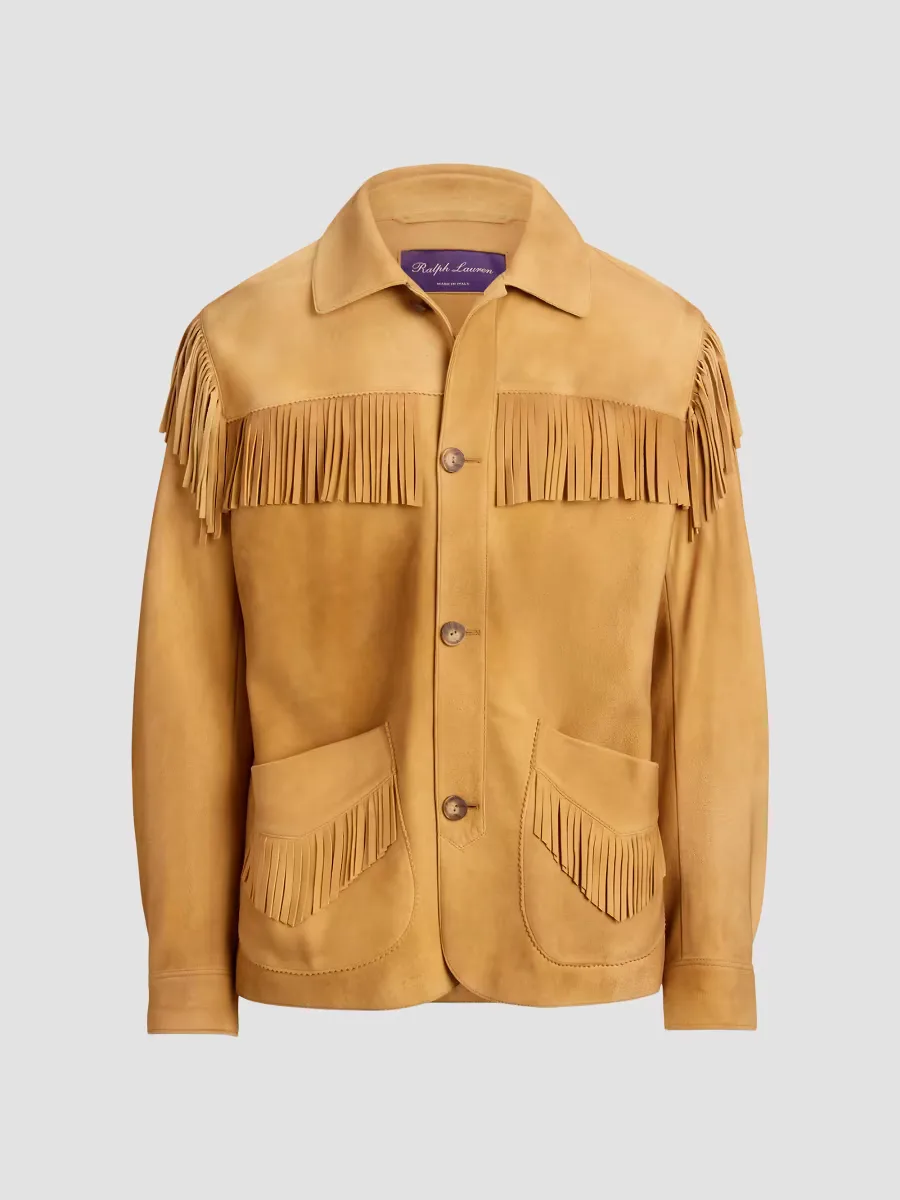 Purple Label Carson Fringe Suede Jacket by Ralph Lauren
